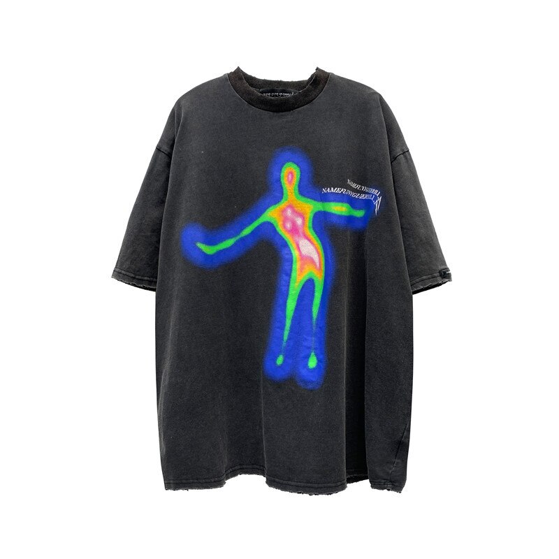 "Blue Lotuss 20SS Unisex Vintage Print T-Shirt" Pi-Mart