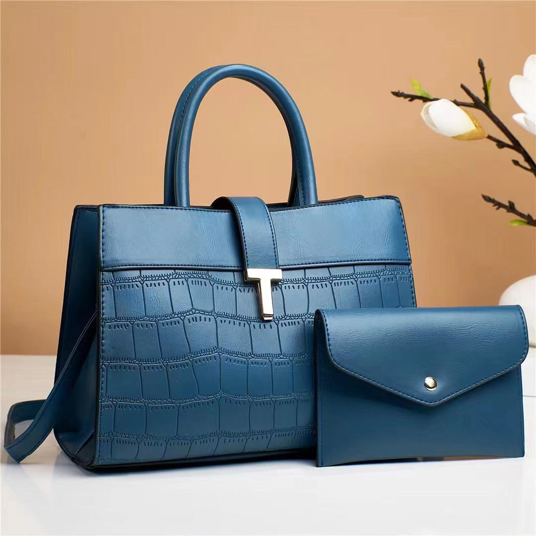 Solid Color Fashion Crossbody Bag for Mother and Child Pi-Mart