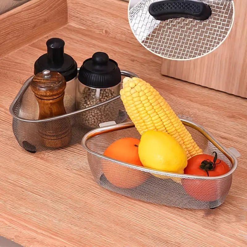 Triangular Stainless Steel Sink Drainer Basket (1PC) Best YouTube Store