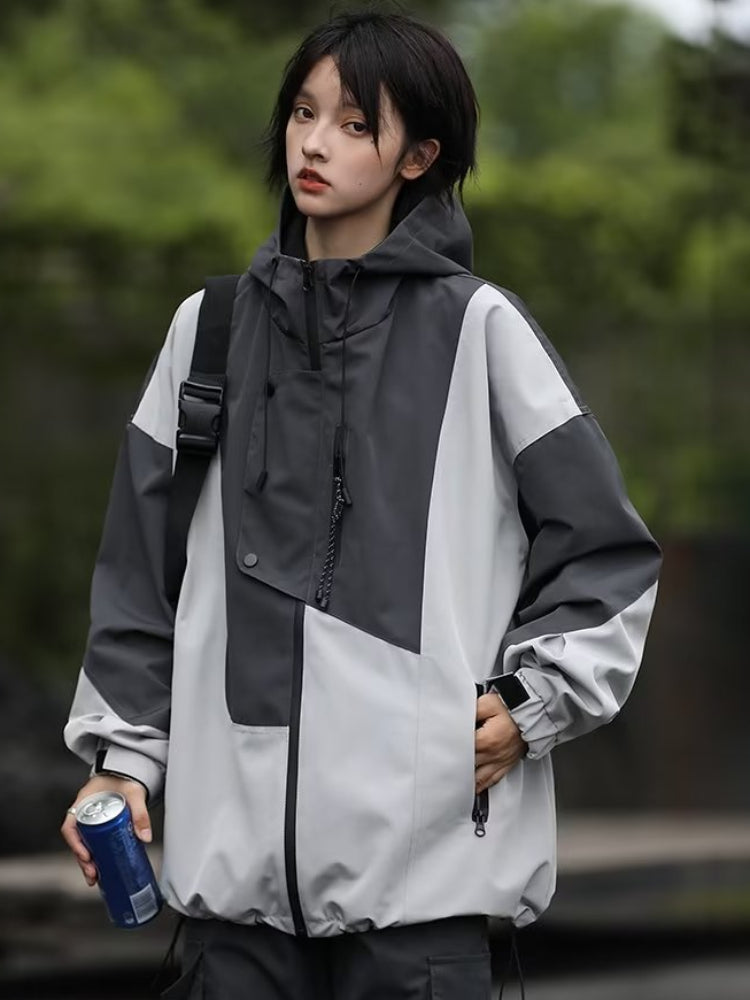 Harajuku Women's Overcoats - Chic Contrast Jackets Pi-Mart