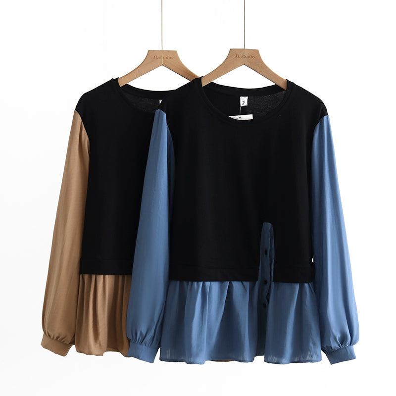 Women's Long-Sleeved Loose Slim Fit T-Shirt Pi-Mart
