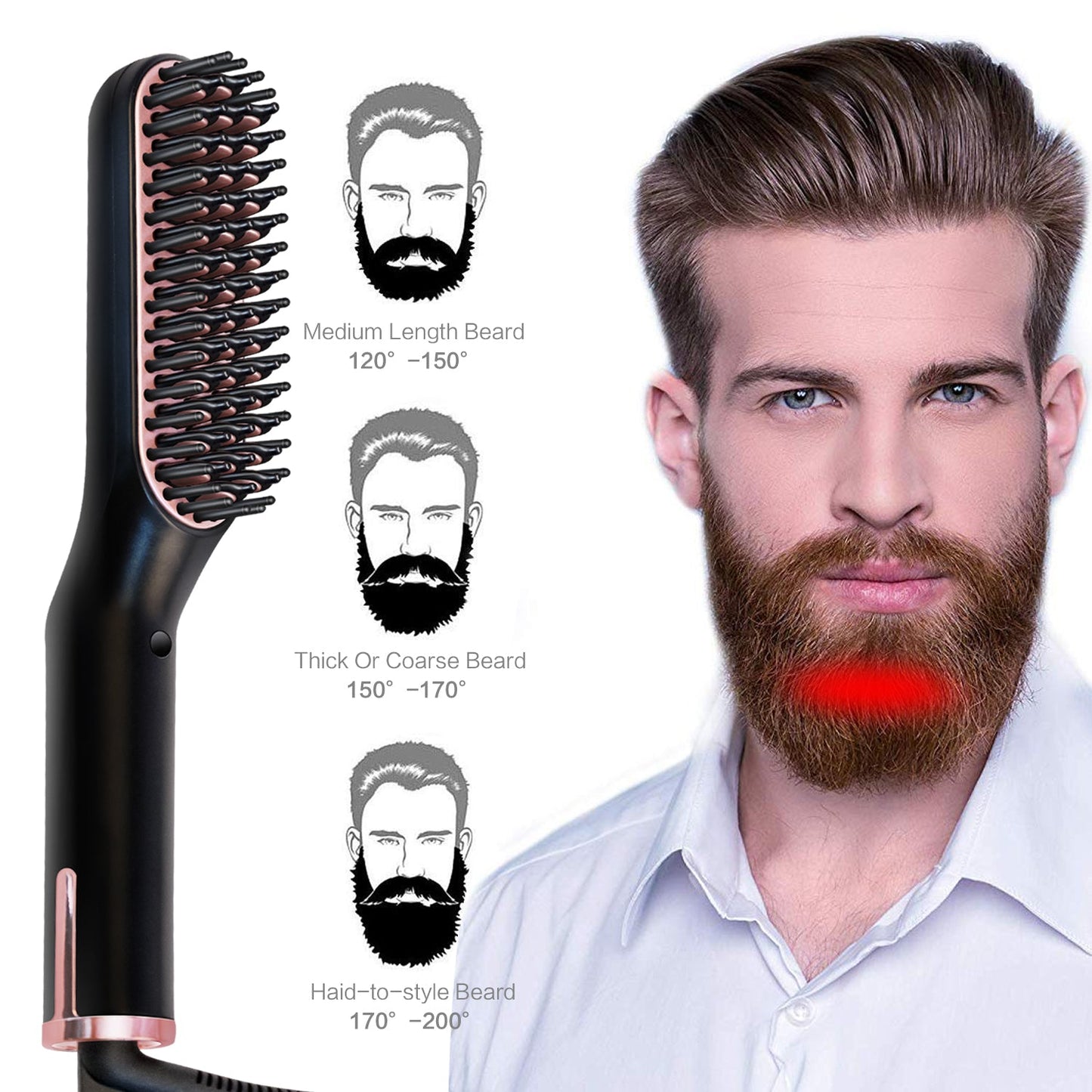 Straightening Brush and Beard Comb Set LadyShow.Store
