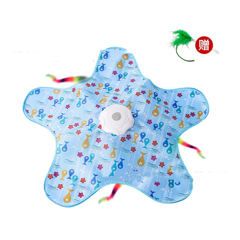 Cat Toys Interactive Hide And Seek Cat Toy With Mouse Squeaky Motion Activated Moving Concealed Feathers Pet Kitten Teaser Toy Pets Products Pets Fashion
