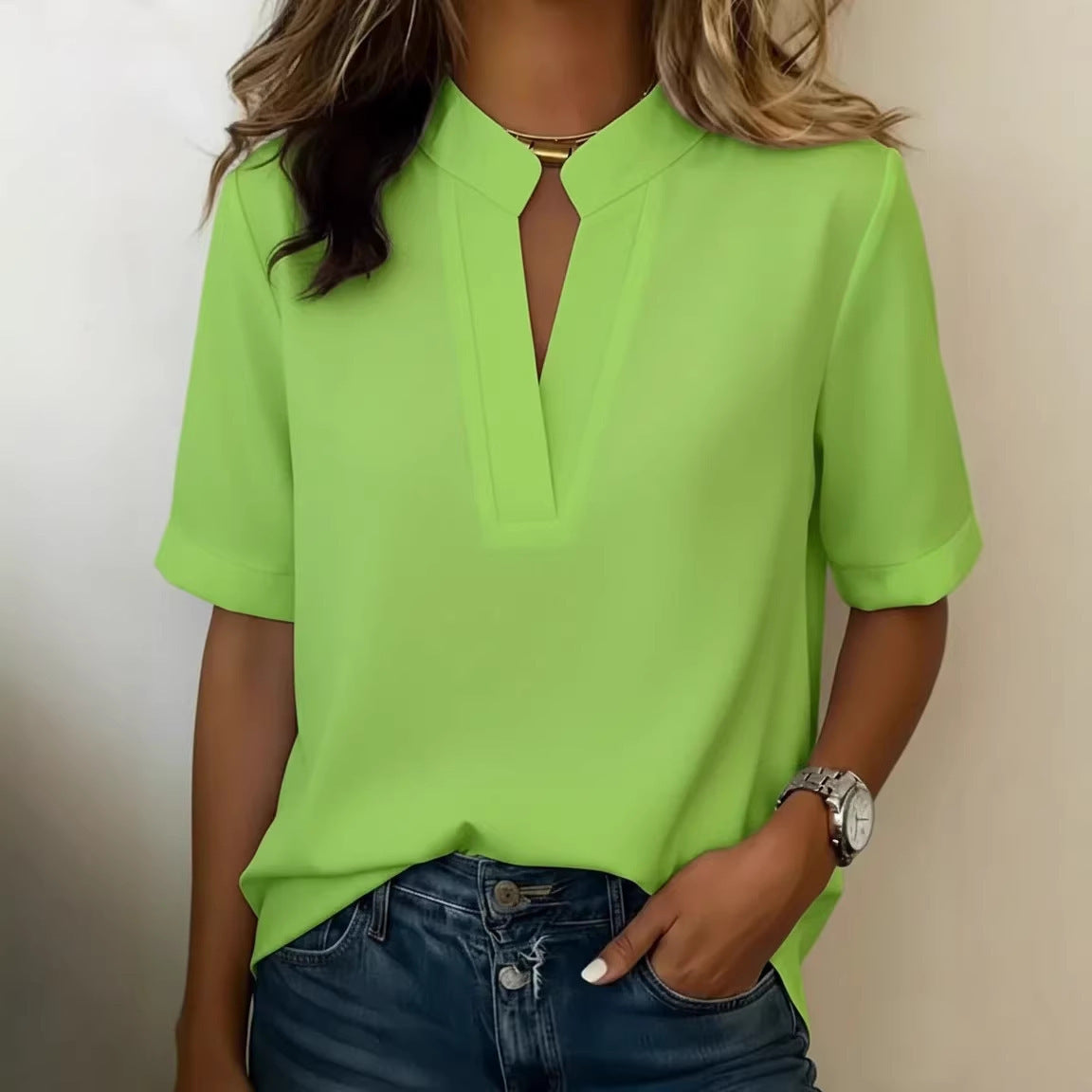 Women's Casual Short Sleeve Top - Crew Neck T-Shirt Loose Fit Summer Basic Tee for Daily Wear NorixaFashion.com