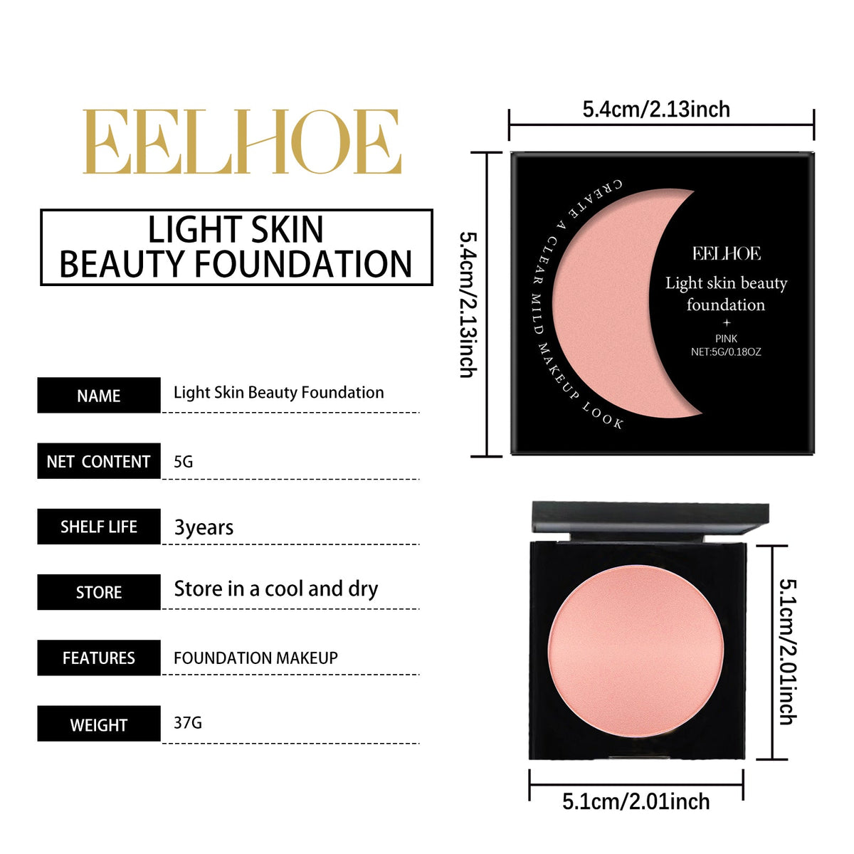 Hydrating Concealer Foundation P Ink 5g Per Pack Tri Light Beauty