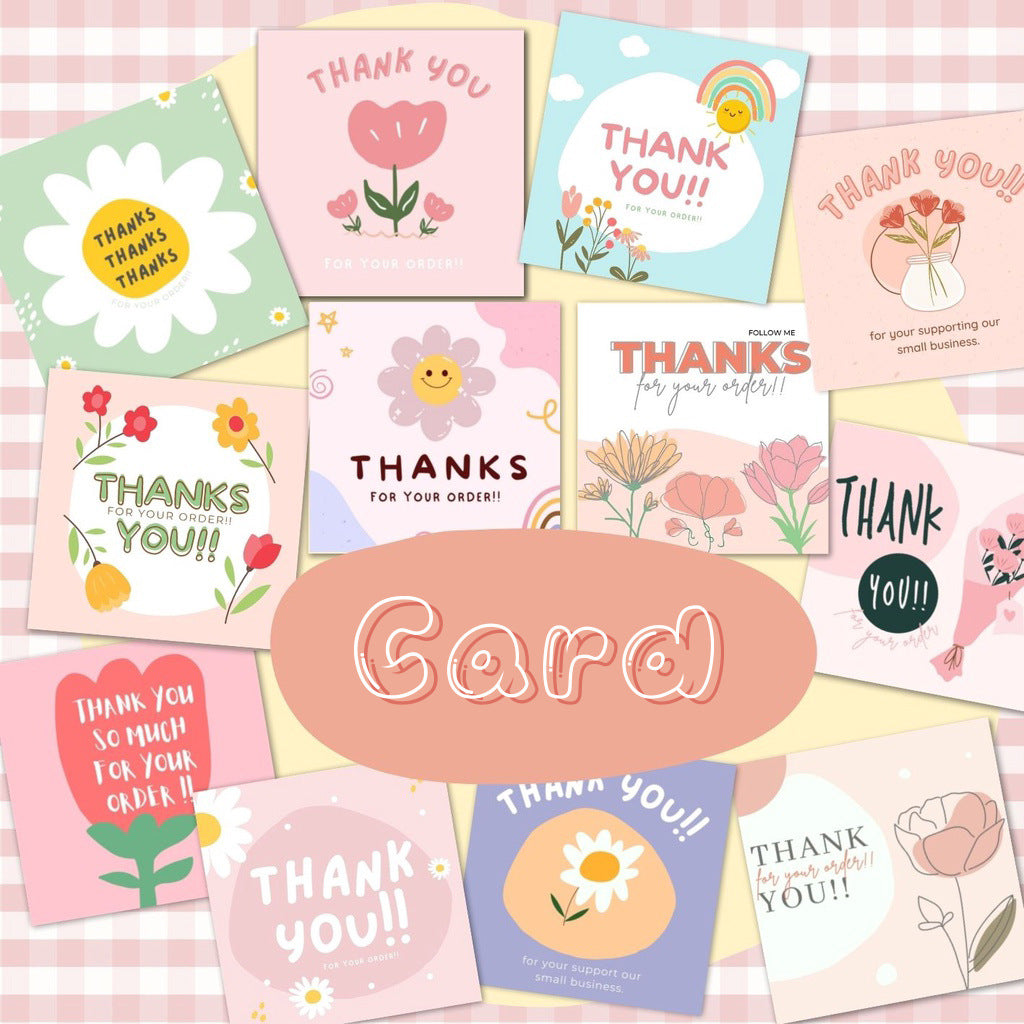 50 PcsPack Square Simple Thank-you Card Coated Paper Business Cards CJD