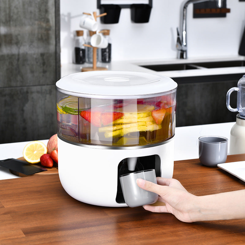Compartment Rotatable Cold Kettle With Faucet Large Capacity PearlNestDecor.com