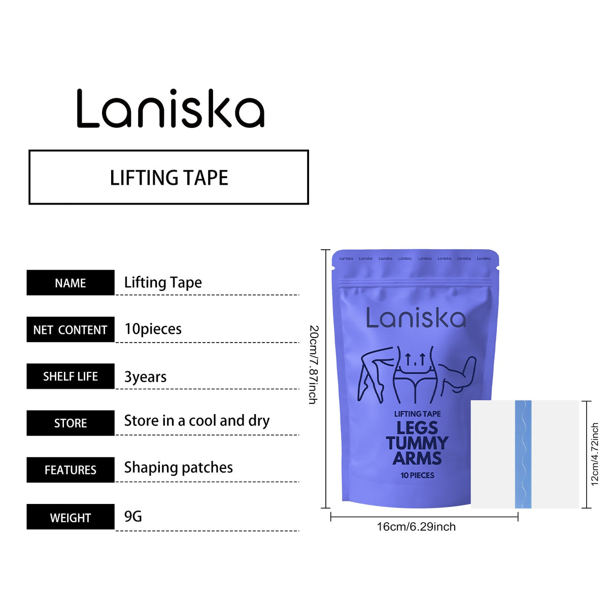 Comfortable, Lightweight, And Suitable For The Body's Skin. Convenient Daily Care Patches, Shaping Aids, 10pcs, 1 Bag Tri Light Beauty