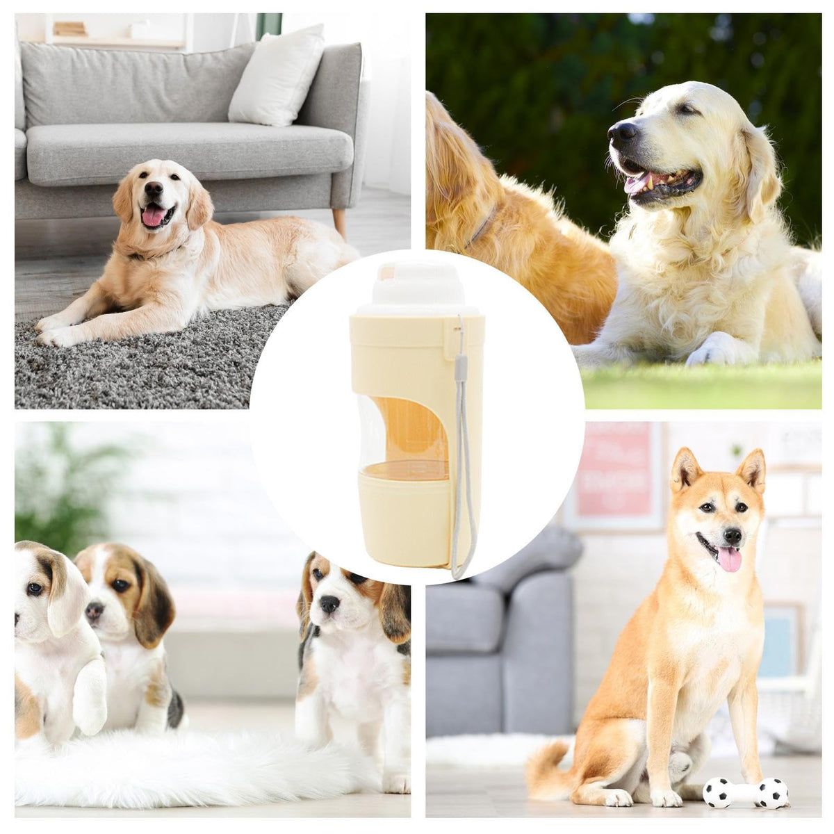 2 In 1 Travel Dog Water Bottle Pet Water Dispenser Feeder Drinking Feeder Dog Outing Water Feeder Pets Outdoor Portable Cup Pet Products Pets Fashion