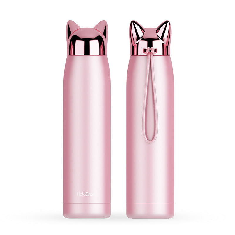 Cartoon Lightning Fox Insulated Water Bottle LadyShow.Store