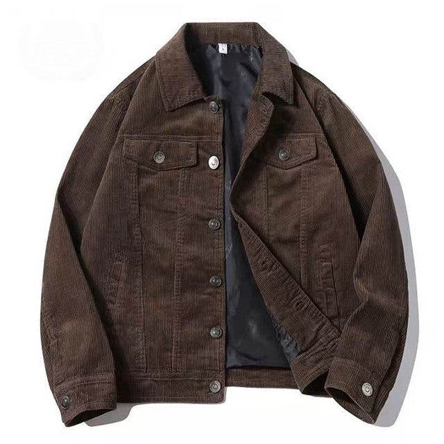Men's Retro Corduroy Jacket for Spring and Autumn Pi-Mart