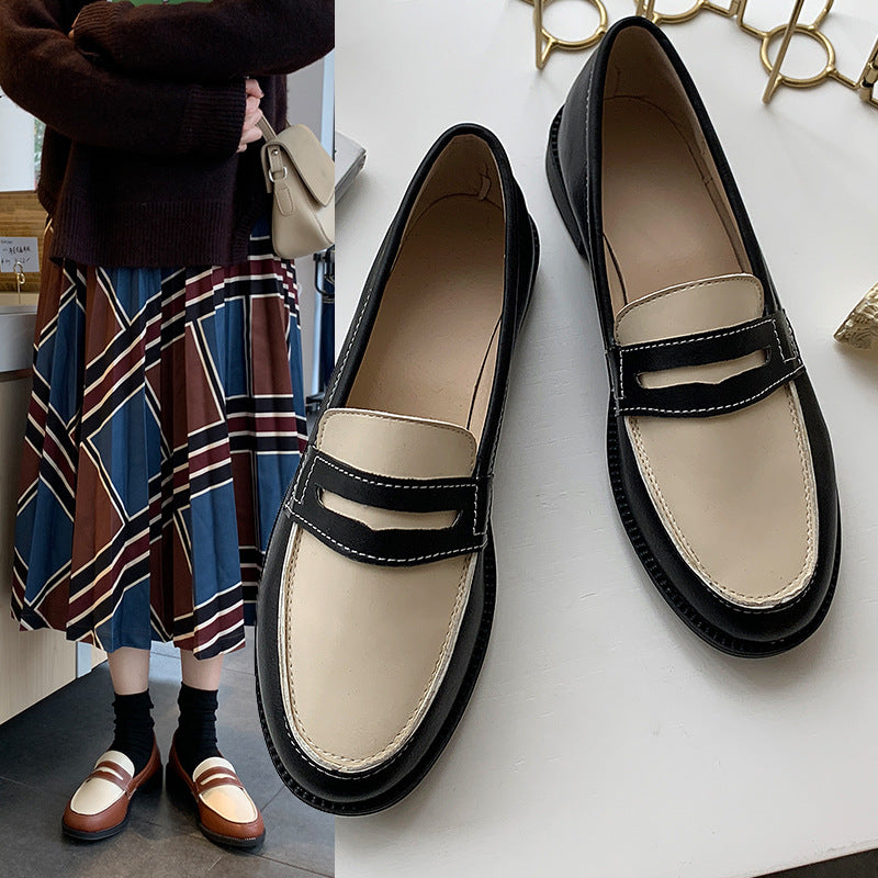 Vintage Slip-On Leather Shoes for Women LadyShow.Store