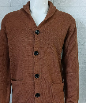 New Sweater Men's Euro American Solid Long Sleeve Knitted Cardigan LadyShow.Store