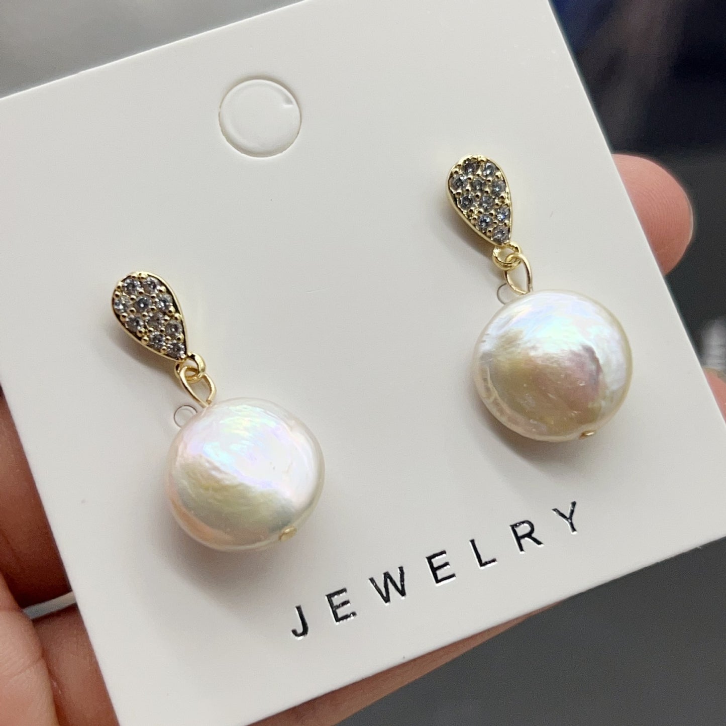 Classic Double Bead Baroque Stud Earrings