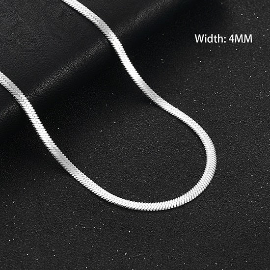 Flat Gold Color Stainless Steel Necklace Pi-Mart