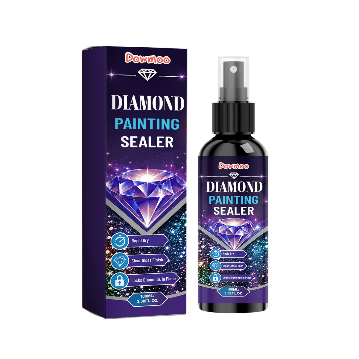 Secure Diamond Lock, Transparent, Brightening, Dust-proof, Painting Protection, Quick Drying Film Sealing Agent, Diamond Painting Sealing Agent 1 00ml, 1 Box Tri Light Beauty