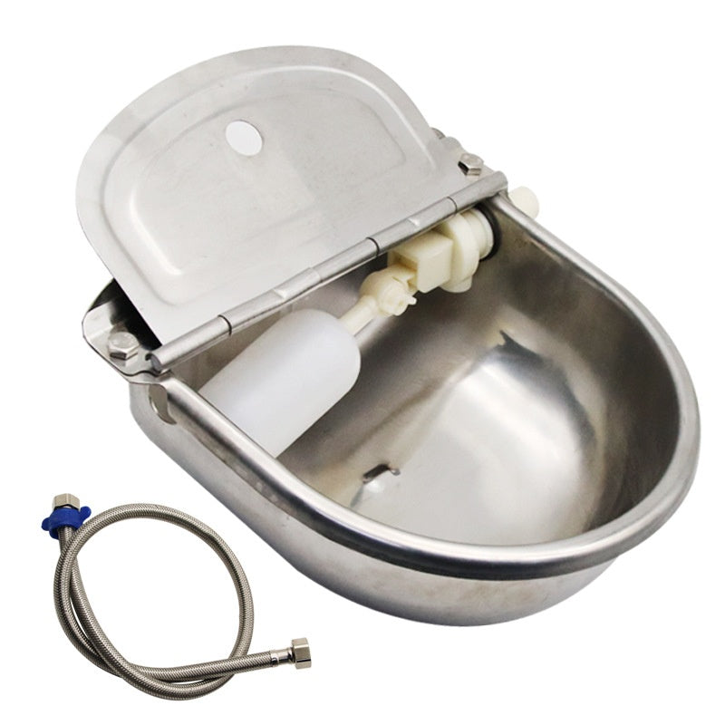 Stainless Steel Drinking Bowl With Cow Sink Pets Fashion