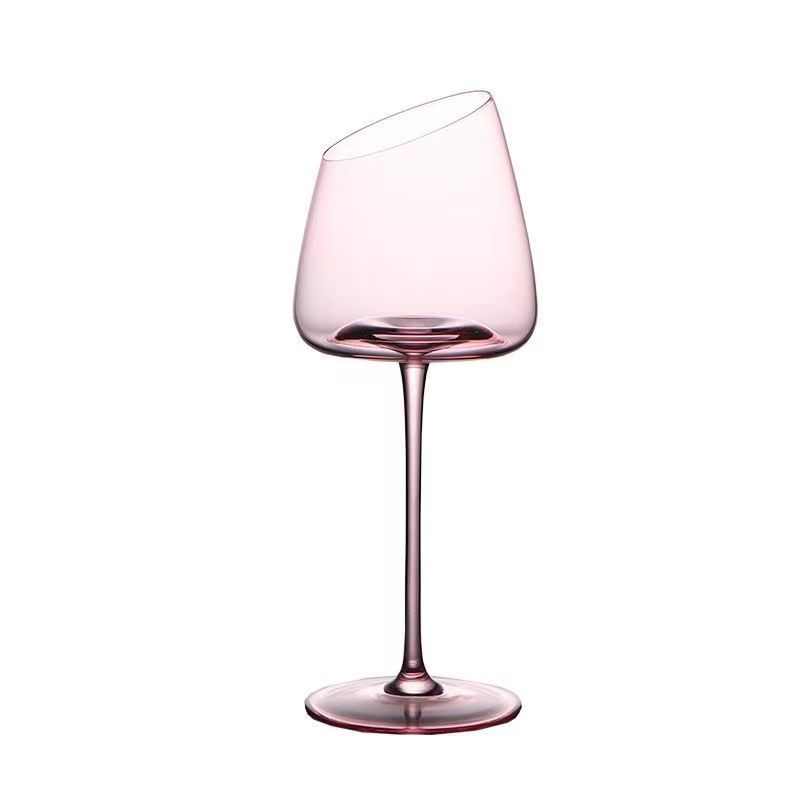 Flamingo Red Wine Oblique Mouth Glass Tall Cup LuxuryLifeWay Online Store