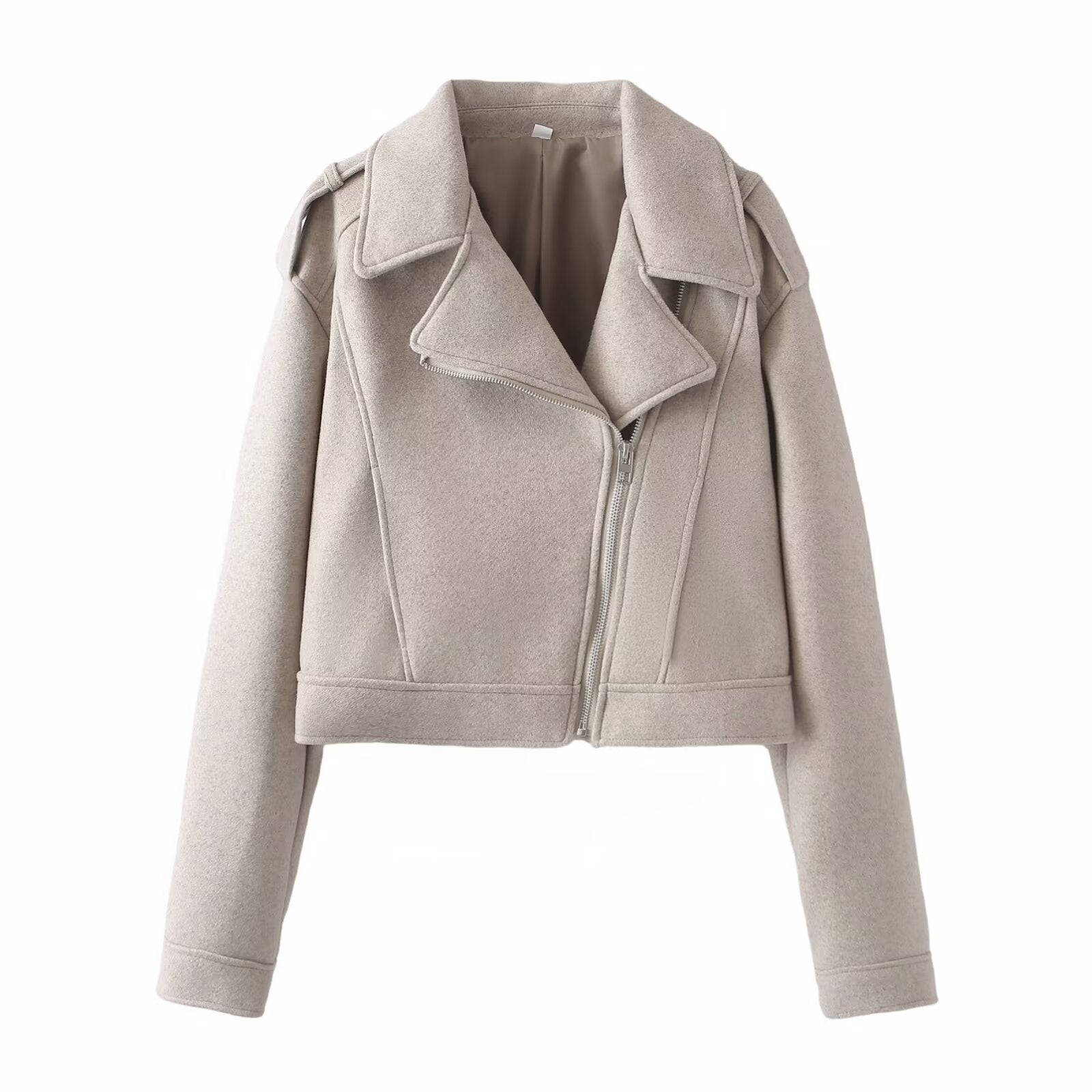 Fashion Motorcycle Woolen Jacket Coat LadyShow.Store