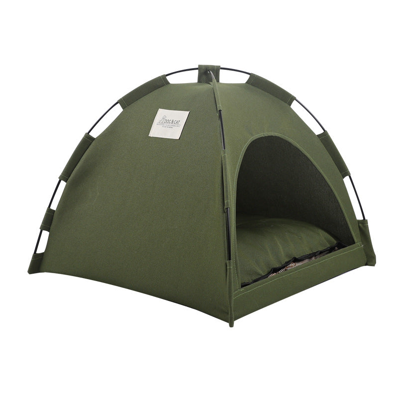 Cat Tent Cooling Mat  Dog House Pet Sofa Camping Dog Bed With Cushion For Dog Kennel Indoor Cat Nest Cat Bed Pets Products Pets Fashion