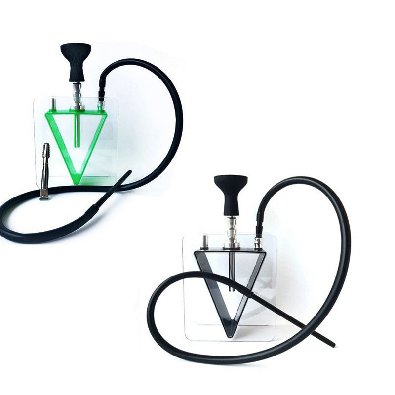 Acrylic Inverted Triangle Hookah Suit Plastic Kettle PearlNestDecor.com
