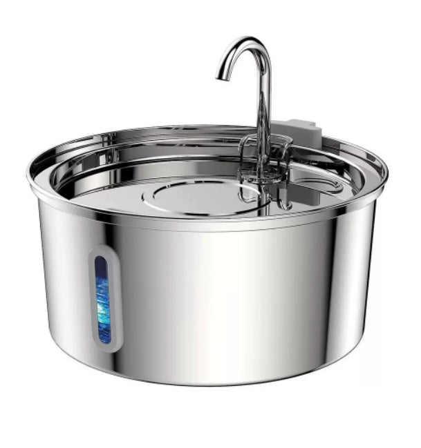 Stainless Steel Water Dispenser Automatic Fountain Pets Fashion