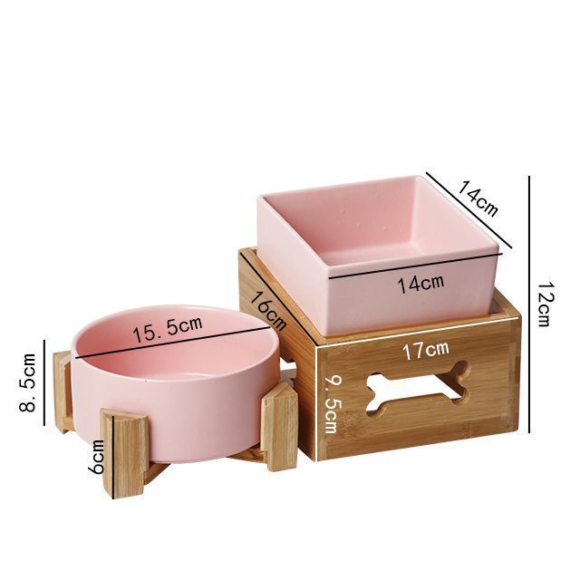 Large Capacity High Stand Ceramic Pet Bowl Pets Fashion