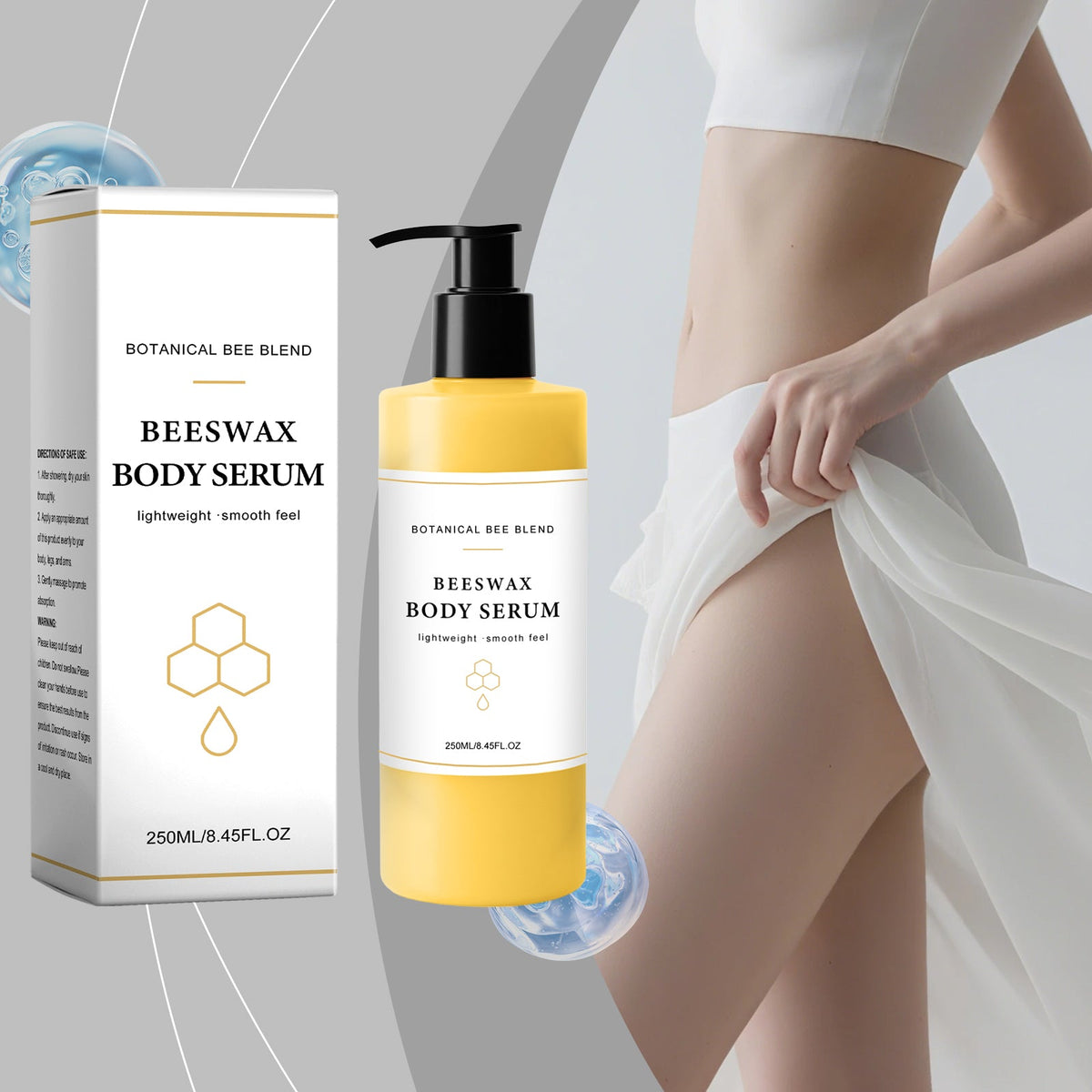 Mild, Moisturizing, Soft And Refreshing Skin Texture, Easy To Apply To The Whole Body, Daily Skin Care, Beeswax Body Essence, 250ml, 1 Box Tri Light Beauty