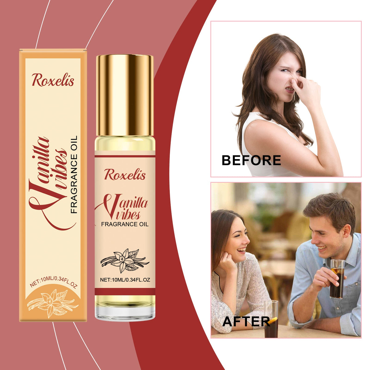 Small Group Fragrance  Lasting, Natural Fresh, Elegant, Charming, Elegant, Elegant, Elegant, Ball Perfume, Ball Perfume  Vanilla  10ml, 1Box Tri Light Beauty