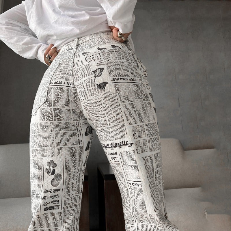 High-Waist Street Style Trousers NorixaFashion.com