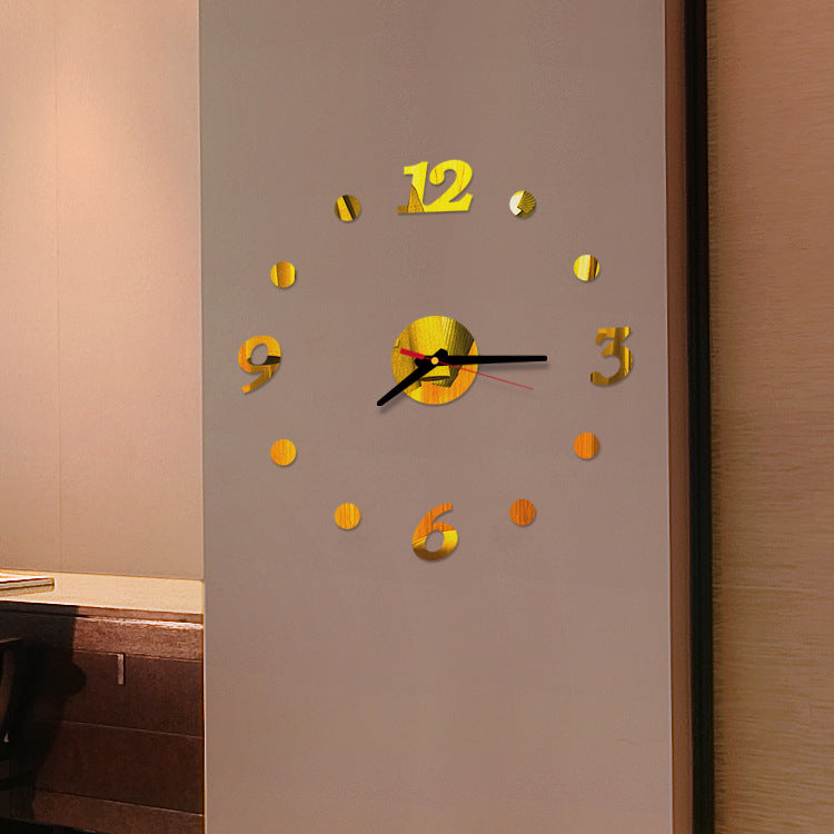 Creative Acrylic Silent Mirror Decorative Wall Clock PearlNestDecor.com