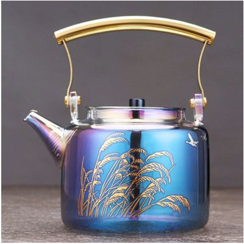 Large Capacity Heat-resistant Glass Colorful Kettle PearlNestDecor.com