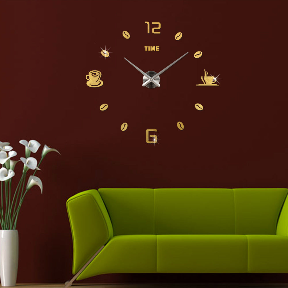 Creative DIY Mirror Wall Sticker Wall Clock PearlNestDecor.com