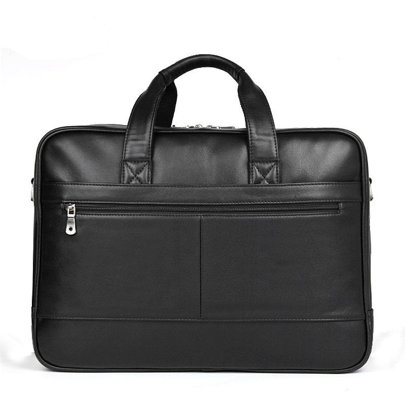 Leather Handbag Briefcase Napa Leather Comfortable Texture Men's Real-leather Bag LadyShow.Store