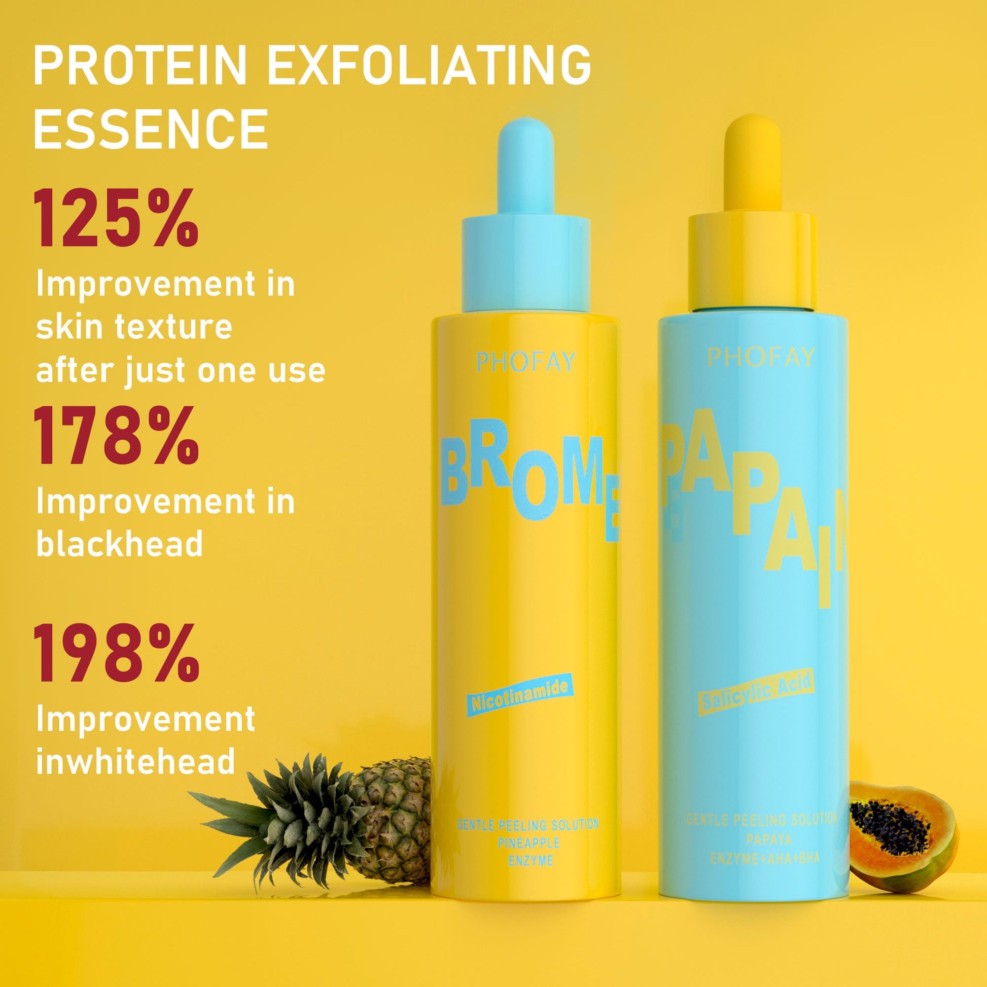 PHOFAY GENTLE PEELING SOLUTION PAPAYA ENZYME AHA BHA LadyShow.Store