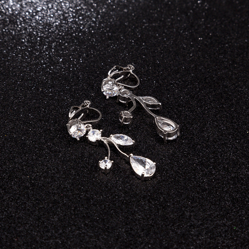 New Bridal Necklace And Earrings Suite Butterfly Zircon LadyShow.Store