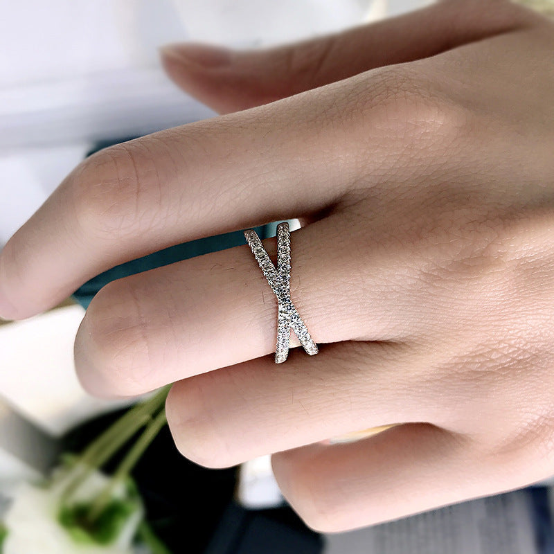S925 Silver Cross Ring For Women LadyShow.Store
