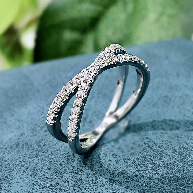 S925 Silver Cross Ring For Women LadyShow.Store