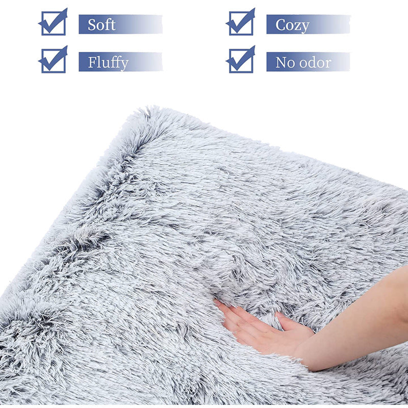Plush Square Pet Bed Wave Memory Foam Deep Sleep Dog Sofa Bed Pets Fashion