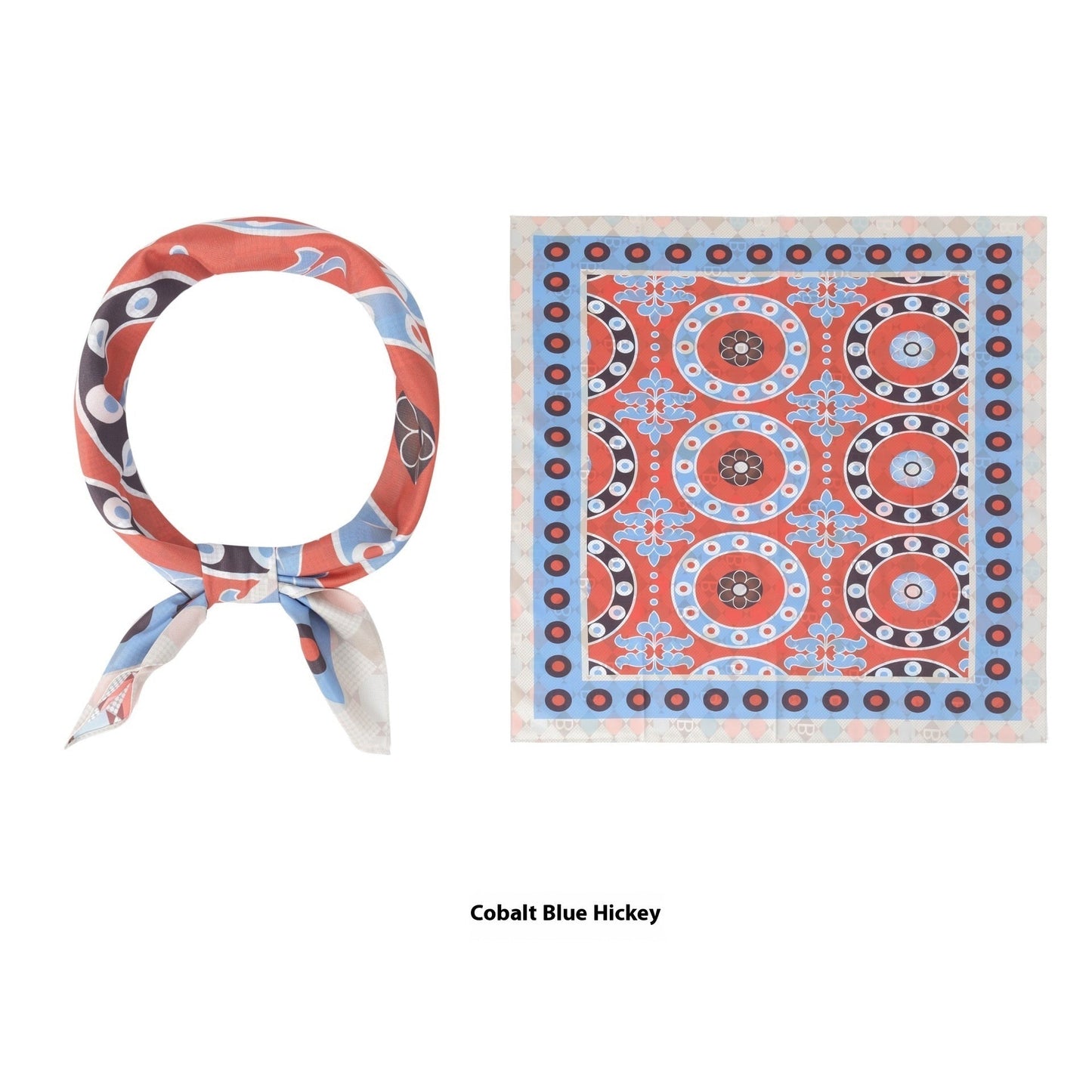 Elegant Printed Silk Square Scarf NorixaFashion.com