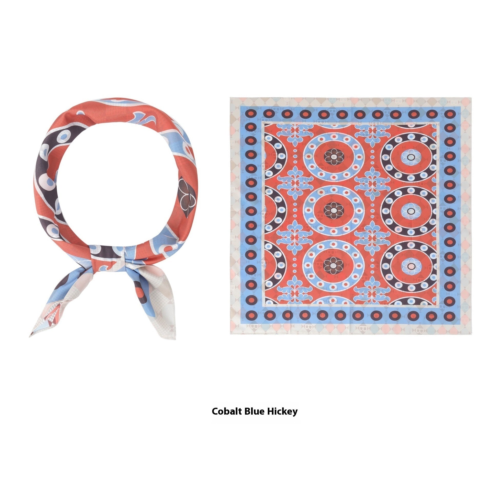 Elegant Printed Silk Square Scarf NorixaFashion.com