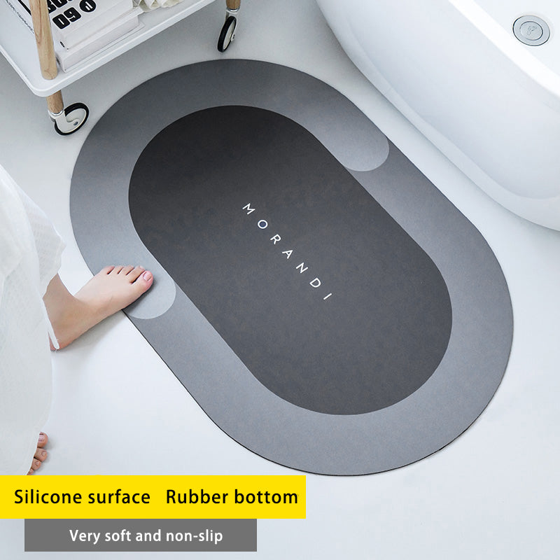 Diatom Mud Absorbent Pad Toilet Floor Mat Soft Non-slip