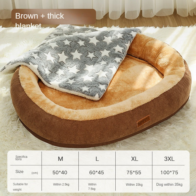 Removable And Washable Dog Bed Warm Cat Bed For Sleeping Pets Fashion