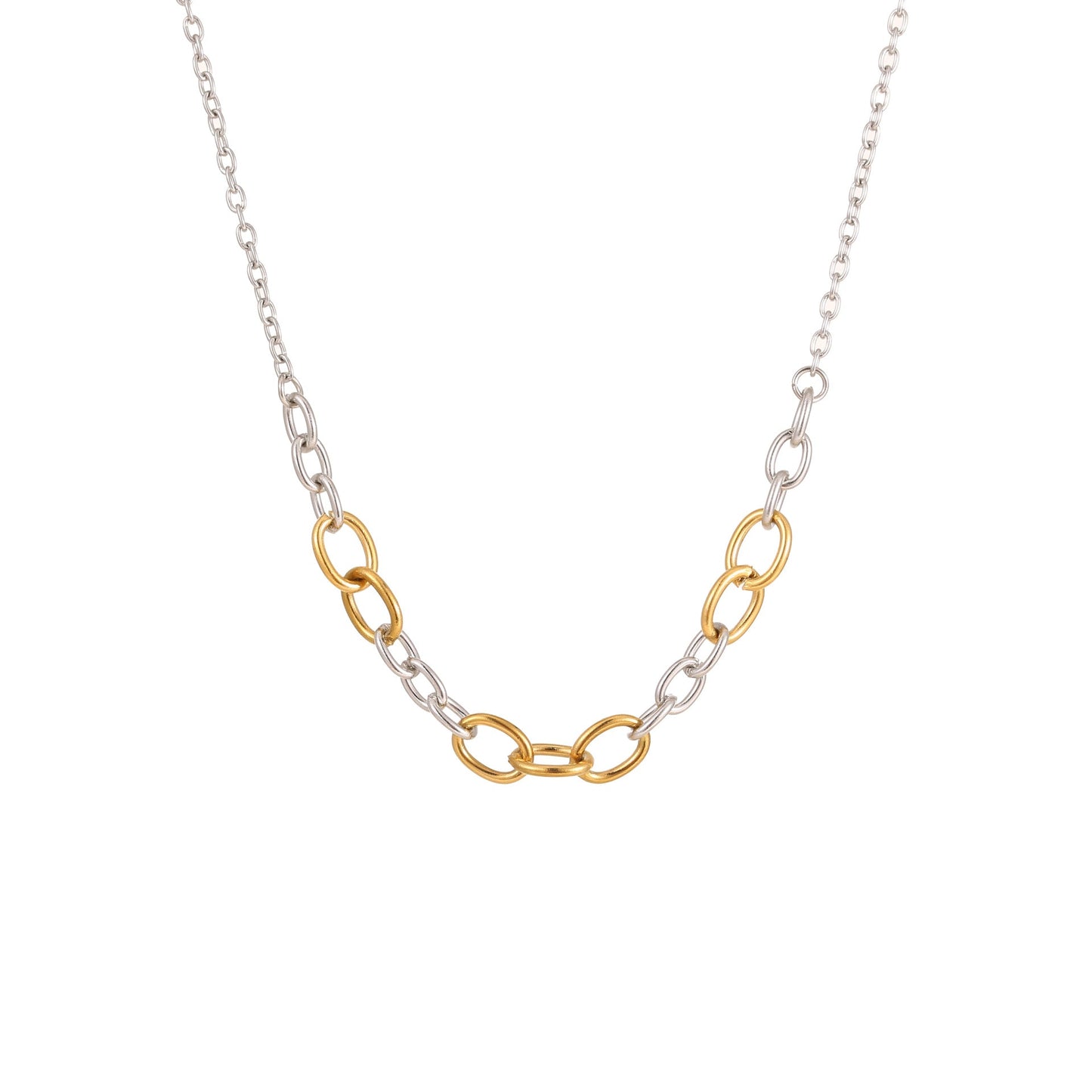 Autumn And Winter New Style Necklaces Gold And Silver Color Matching Earrings Jewelry LadyShow.Store