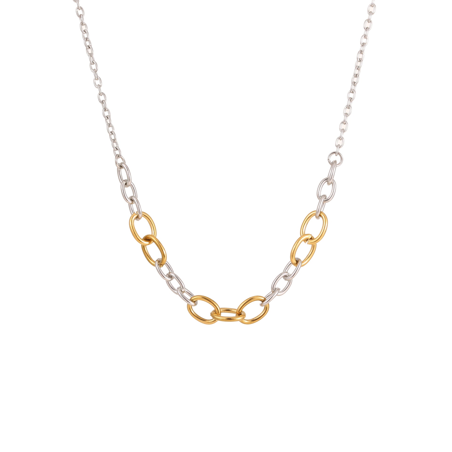 Autumn And Winter New Style Necklaces Gold And Silver Color Matching Earrings Jewelry LadyShow.Store
