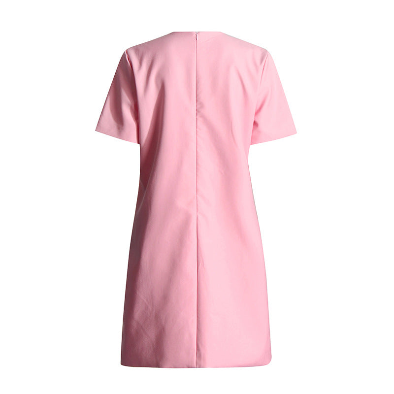 Bow Design Short Sleeve Dress Women NorixaFashion.com