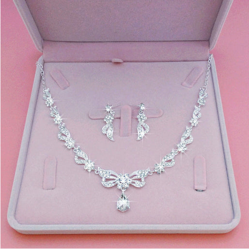 Bridal Necklace Suit Alloy Rhinestone Wedding Accessories LadyShow.Store
