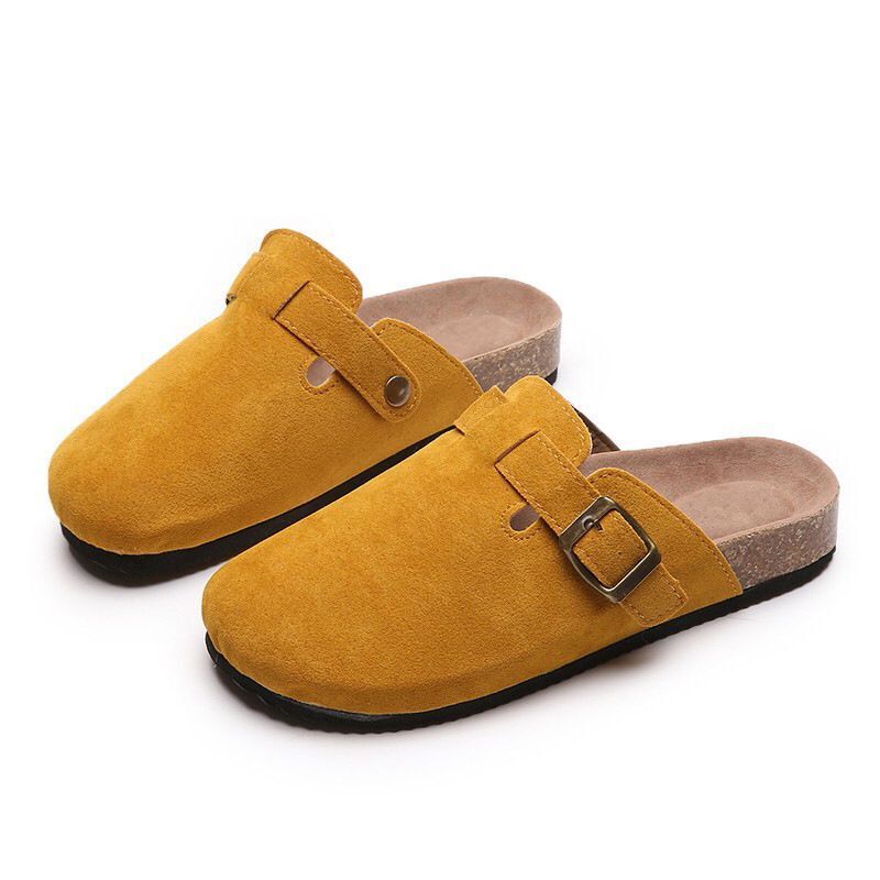 Large 35-45 Vintage Women's Shoes Slip On Flat Bottomed Half Slippers LadyShow.Store