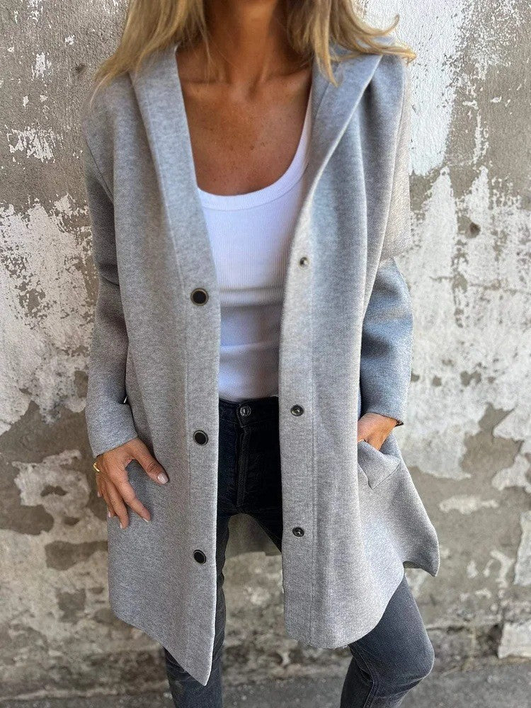 Cross-Border European And American 2026 Autumn And Winter New Fashion Long-Sleeve Solid Color Jacket For Women, Popular On Amazon And Aliexpress NorixaFashion.com