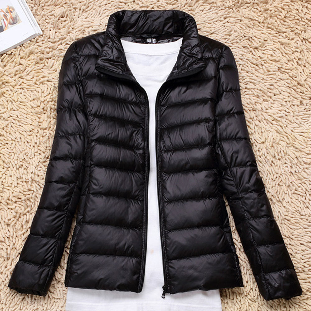 Women's Lightweight Short Stand Collar Down Jacket